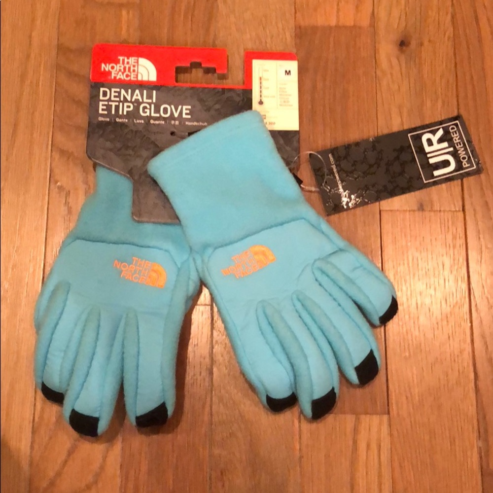 Girls the north face gloves